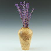 Spalted Maple Vase with Flowers thumbnail