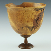 White Oak Burl Vase Back