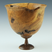 White Oak Burl Vase Front