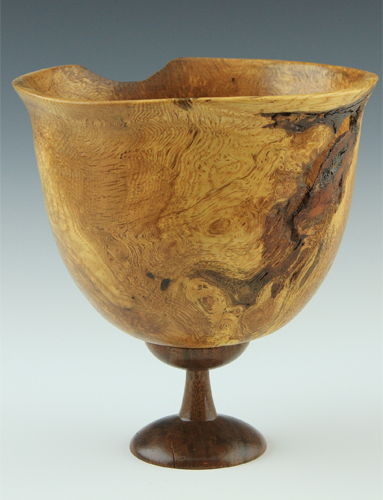 White Oak Burl Vase Front