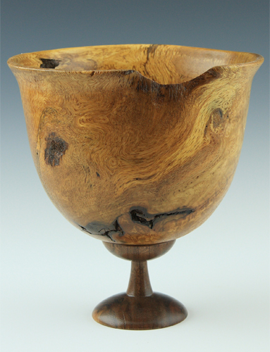 White Oak Burl Vase Back